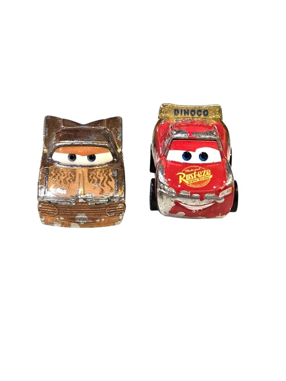 Disney Pixar Cars Mini Racers Die Cast Dinoco Wrap Lightening McQueen Golden Ram